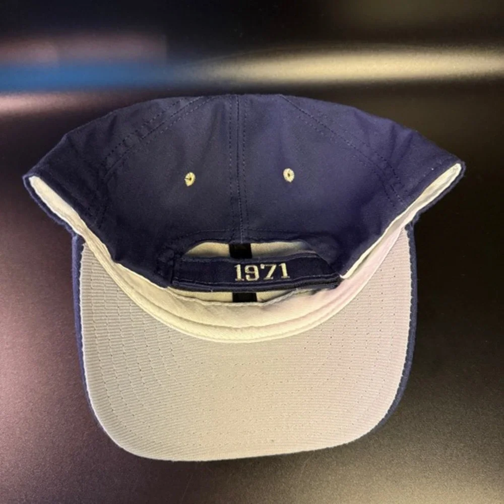 L.I. Long Knights 1971 Navy‎ Blue Cotton Twill Baseball Hat Mens M/L